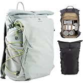 PGYTECH OnePro Ultralight Camera Backpack 20L with 14" Laptop Sleeve | Expandable Camera Bag for Travel and Photography Outdoor Bag with Adjustable Dividers for DSLR/Drones/Mirrorless, Misty Green
