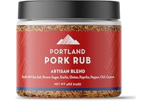 Portland Salt Co. Pork Rub BBQ Spice Blend: Signature All-Purpose Barbecue Seasoning - Sweet, Smoky, & A Touch of Heat - Non-GMO, 4 Oz (Pack of 1)