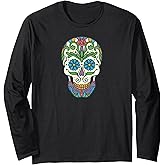 Sugar Skull Calavera Long Sleeve T-Shirt