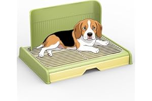KOLA PANDA Upgrade Dog Potty Tray with High Wall,23.62"X18.5"Pee Pad Holder,Litter Box for Pet,Mesh Training Holder for Puppy and Small Size Dog,Housebreaking Supplies, Pet Products (Green)