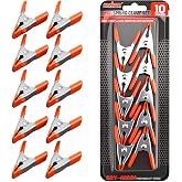 HORUSDY 10-Piece 2 inch Small Spring Clamp, Spring Metal Spring Clamps, 3/4"-inch Jaw opening