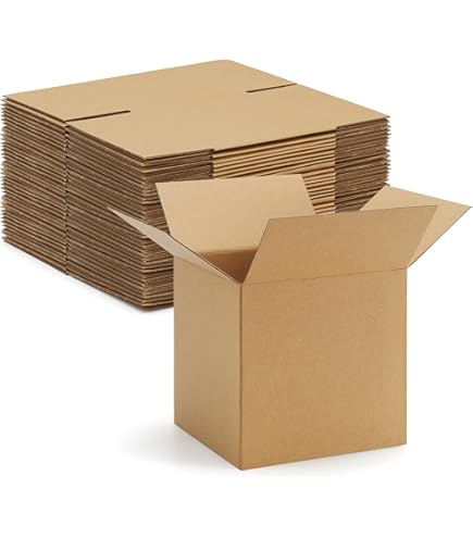Cajas De Carton Para Mudanzas Supplyhut 25 Cajas De Papel De Cartón De 10 X 8 X 6, Embalaje De Correo Puertas De Madera