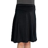 STRETCH IS COMFORT Youth Girl’s Flowy Knee & Ankle Length Skirt with Ruched Waistband | Soft and Lightweight | XS–16