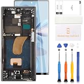 OLED for Samsung Galaxy S23 Ultra 5G LCD Screen Replacement with Frame | Black, for Samsung S23 Ultra SM-S918U S918A S918W LCD Display Touch Digitizer Assembly (US Version,with Fingerprint S-Pen)