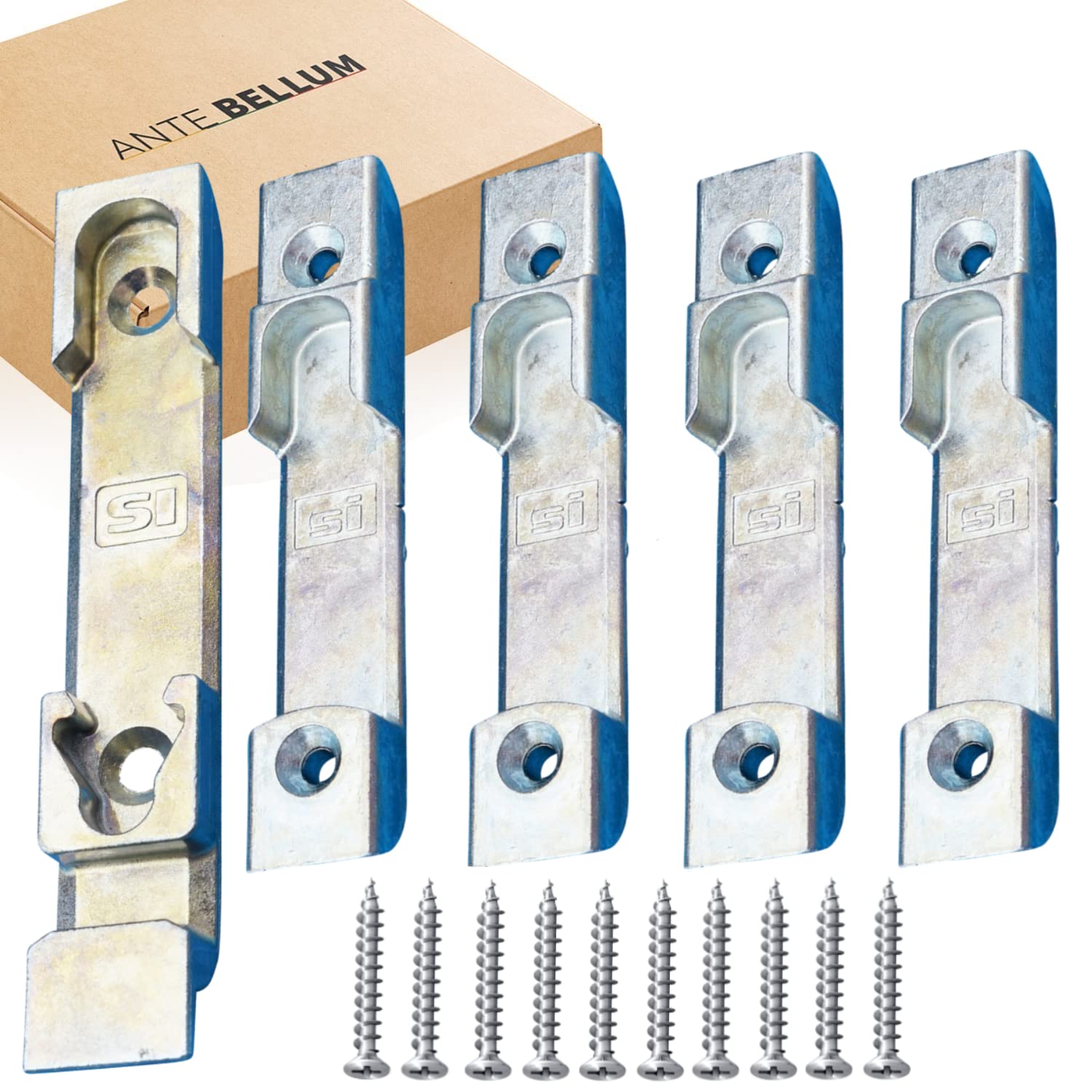 Siegenia window fittings replacement parts set for wooden windows: window replacement parts tilt lock plate 0420 (1 piece) locking plate 0420 (4 pieces). Siegenia replacement parts with Ante bellum