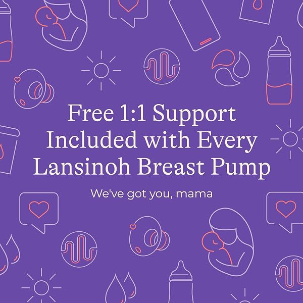 LANSINOH SIGNATURE PRO PORTABLE DOUBLE ELECTRIC BREAST PUMP WITH LCD SCREEN | 3 POWER MODES, 25MM FLANGES, 2 BOTTLES, 1 SLOW FLOW NIPPLE, & CARRY BAG