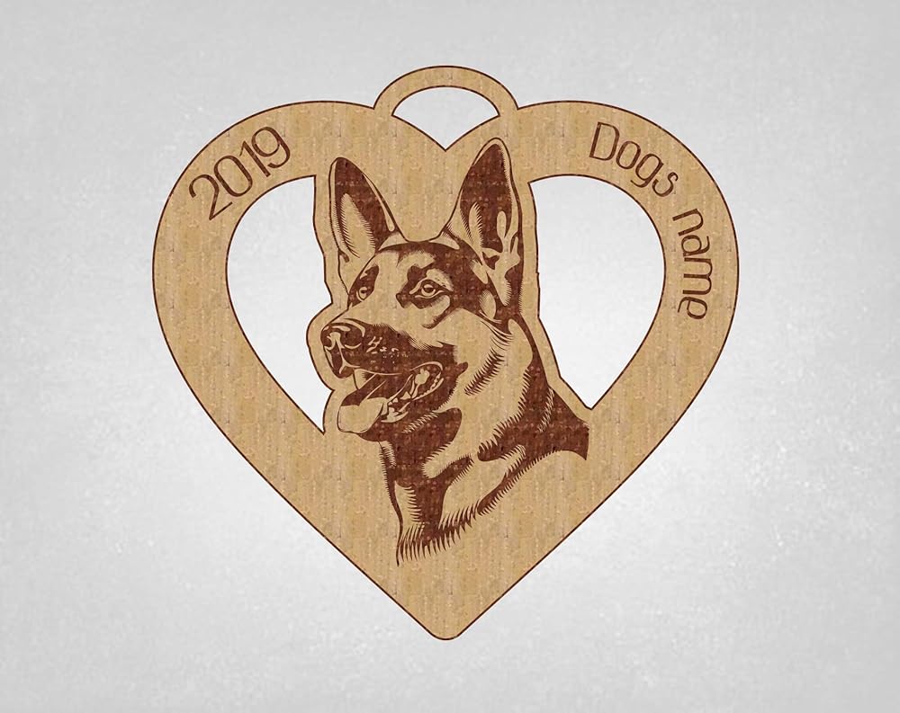German Shepherd, German Shepherd Ornament, Personalized German Shepherd Ornament, K9