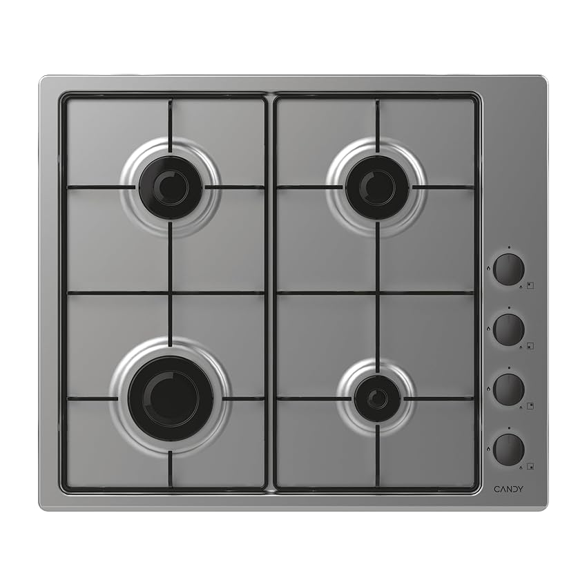 Candy CHW6LBX Piano Cottura a Gas, 4 Fuochi