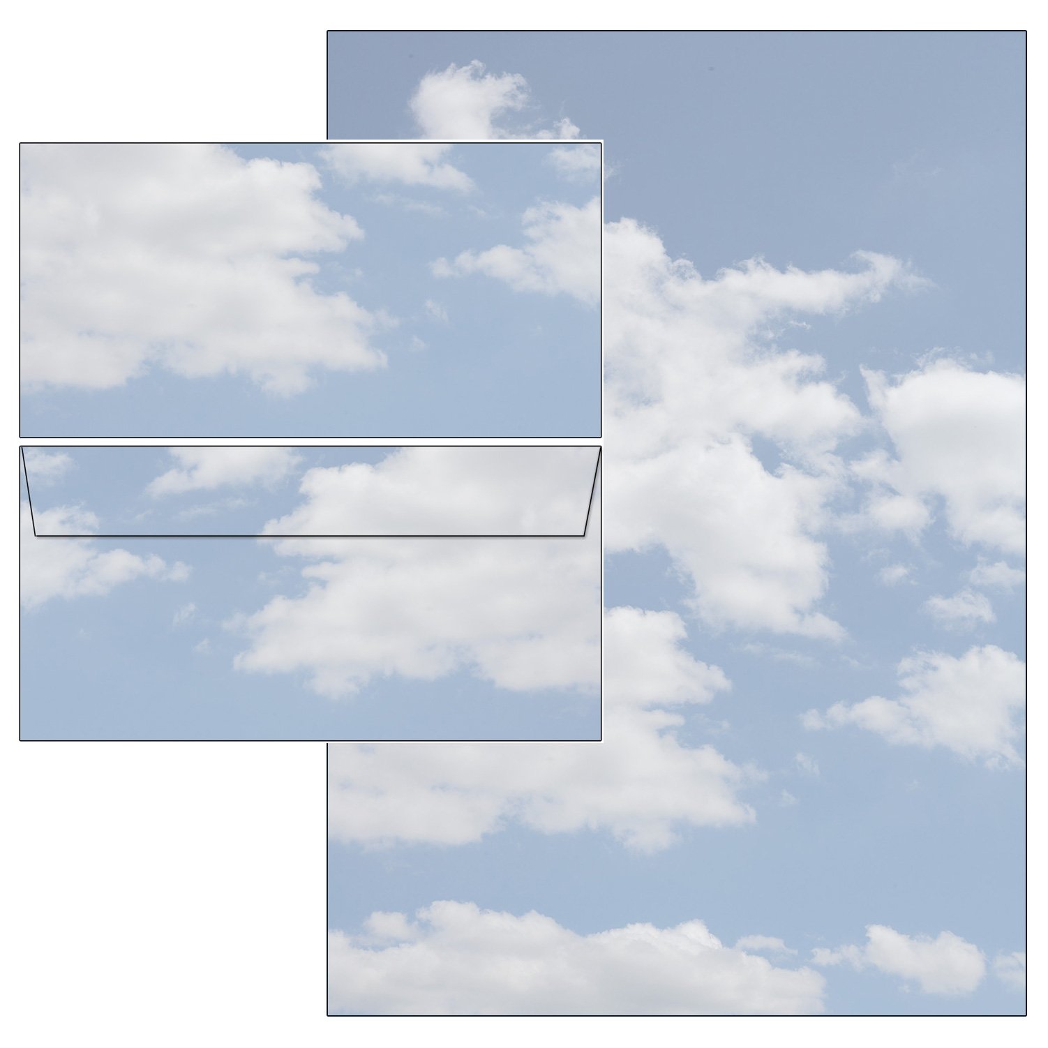 Clouds - 25 Sheets Writing Paper incl. 25 Pieces envelopes Design 5165+6165