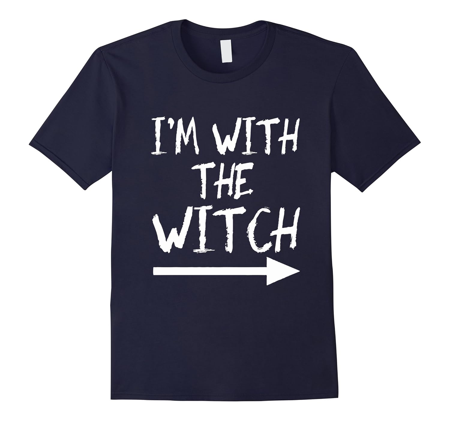 I'm With The Wicth tshirt Halloween Couples Costume funny-ANZ