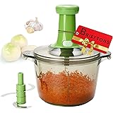Brieftons Express Manual Food Chopper: Large 8.5-Cup, Hand Chopper Vegetable Cutter to Chop Veggies, Fruits, Herbs, Garlic On