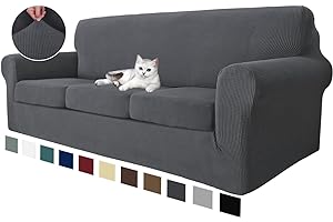 MAXIJIN 4 Piece Couch Covers for 3 Cushion Couch Super Stretch Sofa Cover for Dogs Pet Proof Fitted Furniture Protector Spand