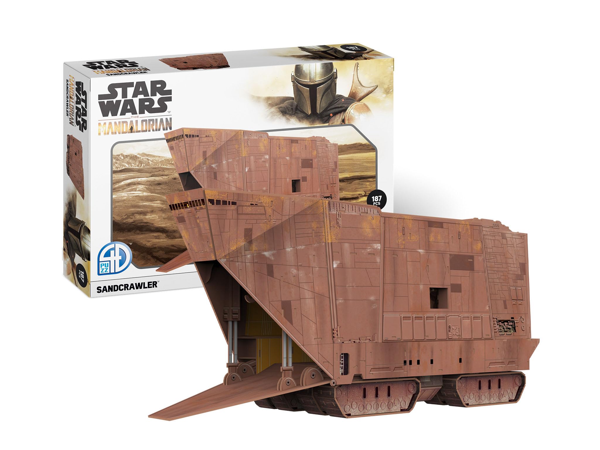 Revell Star Wars The Mandalorian Sandcrawler Cardboard Model Kit Detailed Model Kit For Young and Old 130 Pieces For Star Wars Fans