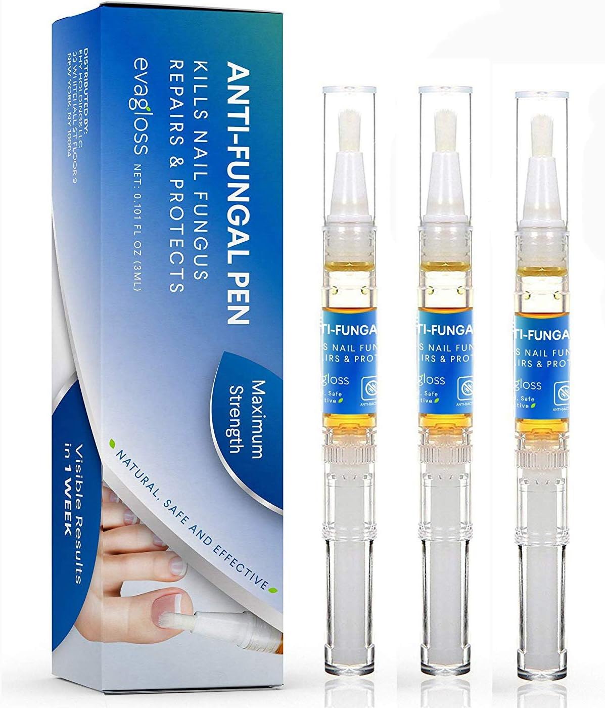 Fungus Stop, Anti fungal Nail Solution - Kills Fungus on Toenails & Fingernails, Solution Repairs & Protects from Discoloration, Brittle and Cracked Nails 2 pcs