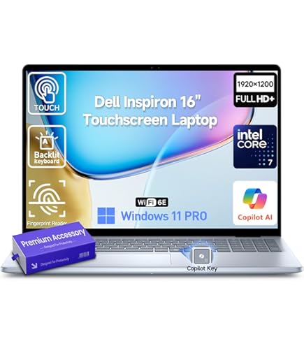 Amazon.com: 2026 Dell Inspiron 16 Touchscreen Laptop Computer, 16