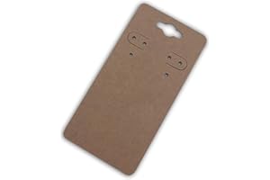 The Display Guys~Pack of 100 pcs 2x4 inch (5cmx10xm) Kraft Paper Necklace Earrings Display Hanging Cards for Jewelry Accessory Display