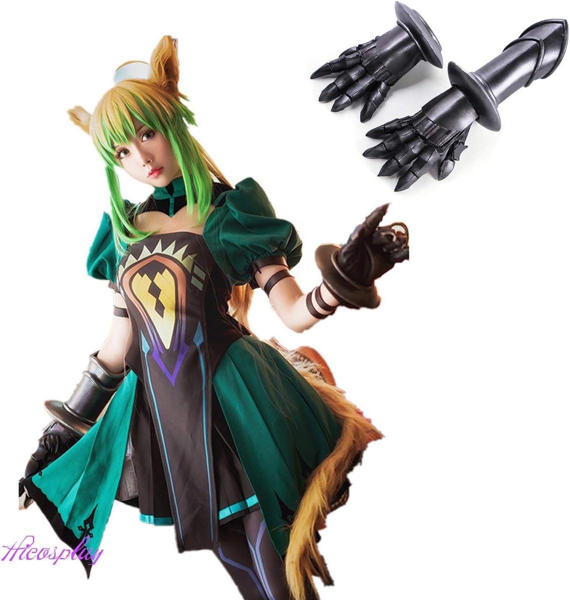 Amazon Hicosplay アタランテ コスプレ衣装 Fate Apocrypha Fate Grand Order Fgo コスチューム ウィッグ付き 7セット フリー 手の甲冑 セット服なし コスプレ 仮装 通販