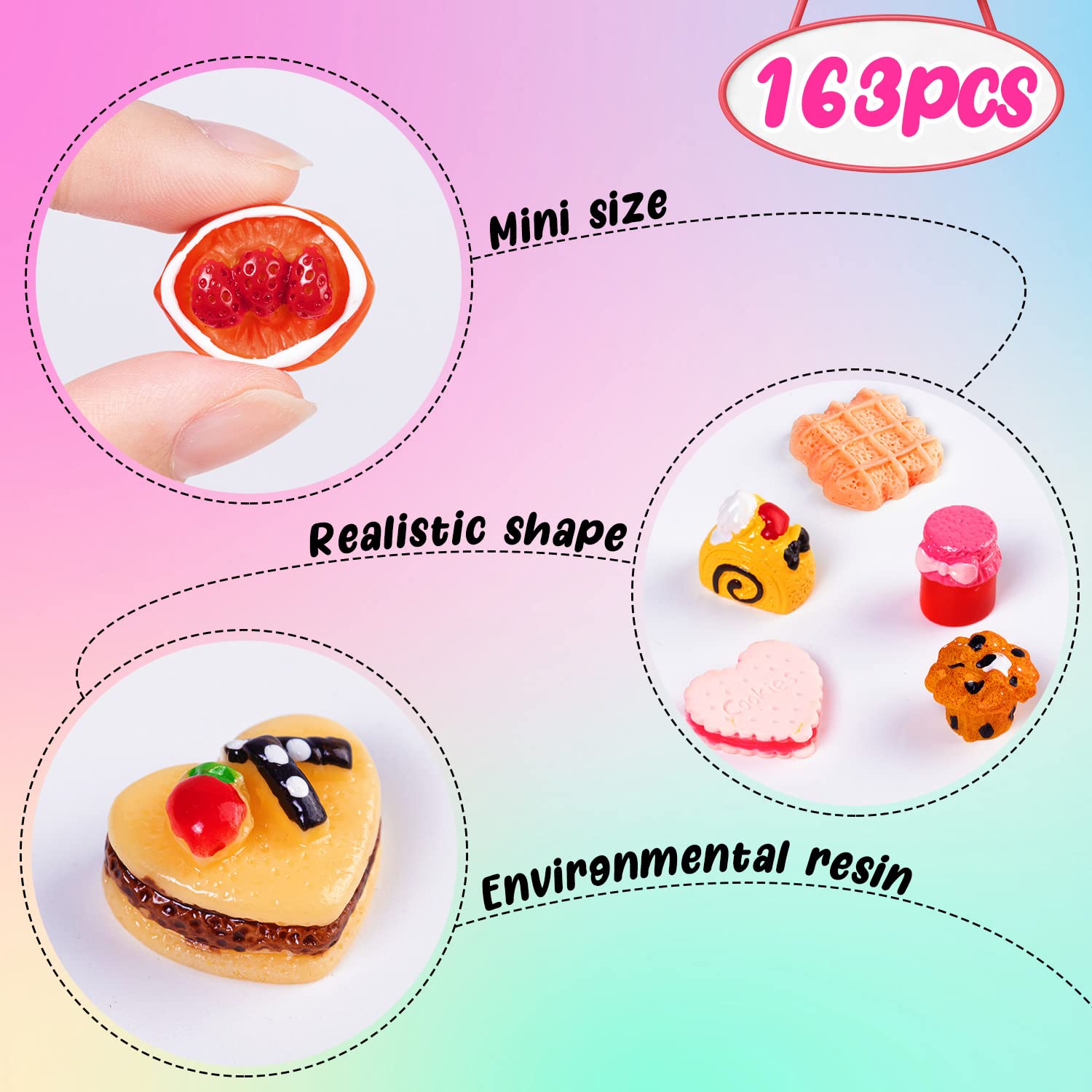 160 Pcs Mini Food Toys, Miniature Food Drinks Bottles for Doll Kitchen Pretend Play, Mixed Resin Kitchen Cutlery Toys for Adults Teenagers Doll House