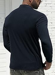 NITAGUT Men's Polo Shirts Long Sleeve Casual Slim