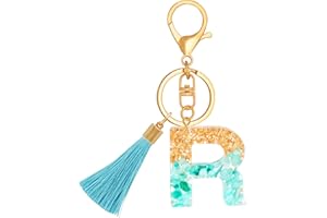 TTYY Alphabet Initial Letter Keychain for Women gift To Little Girls Tassel Butterfly Pendant Key Ring for Backpack