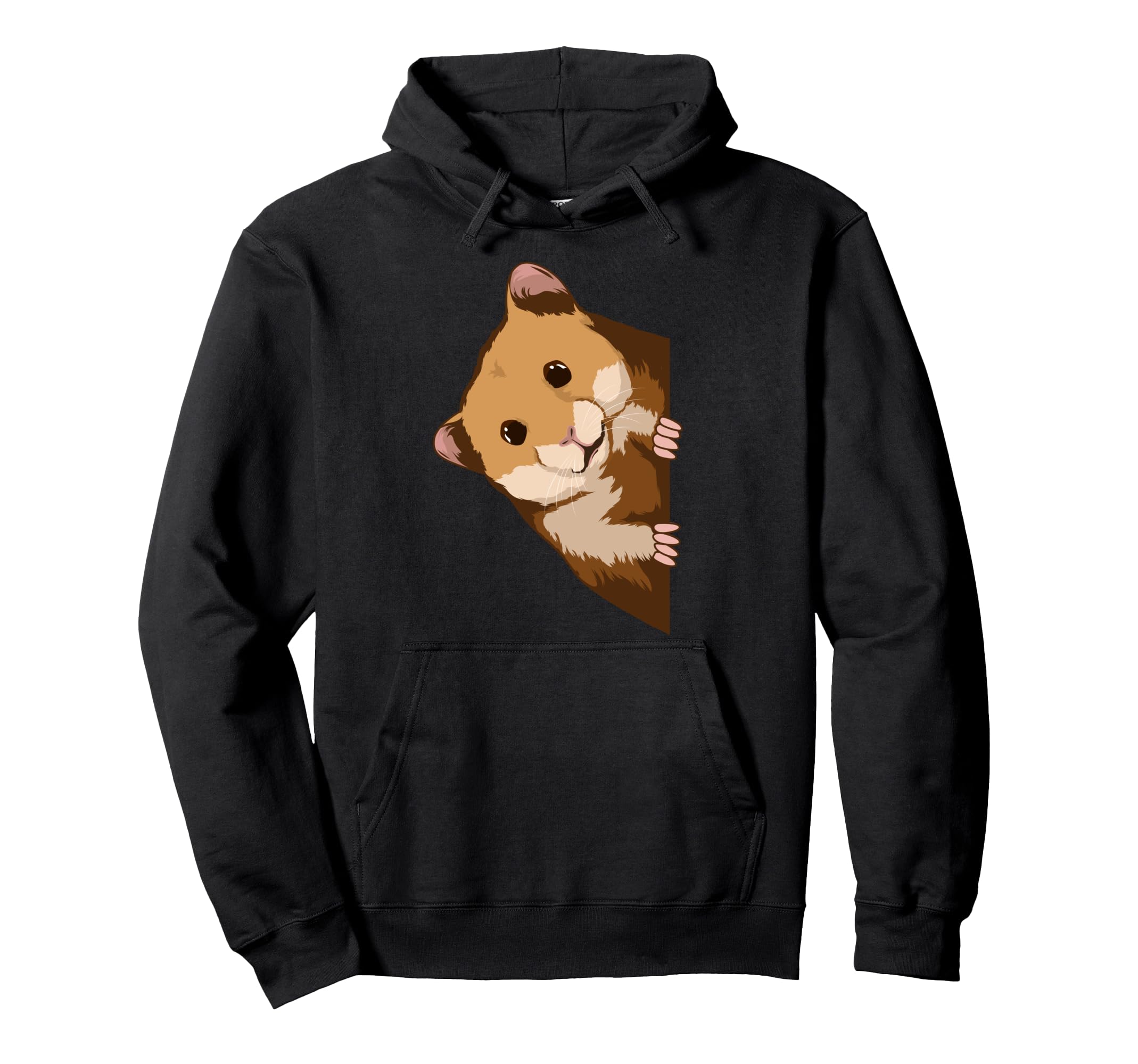 Dwarf Hamster Looking From The Side Hammy Clothes Hamster Pullover Hoodie