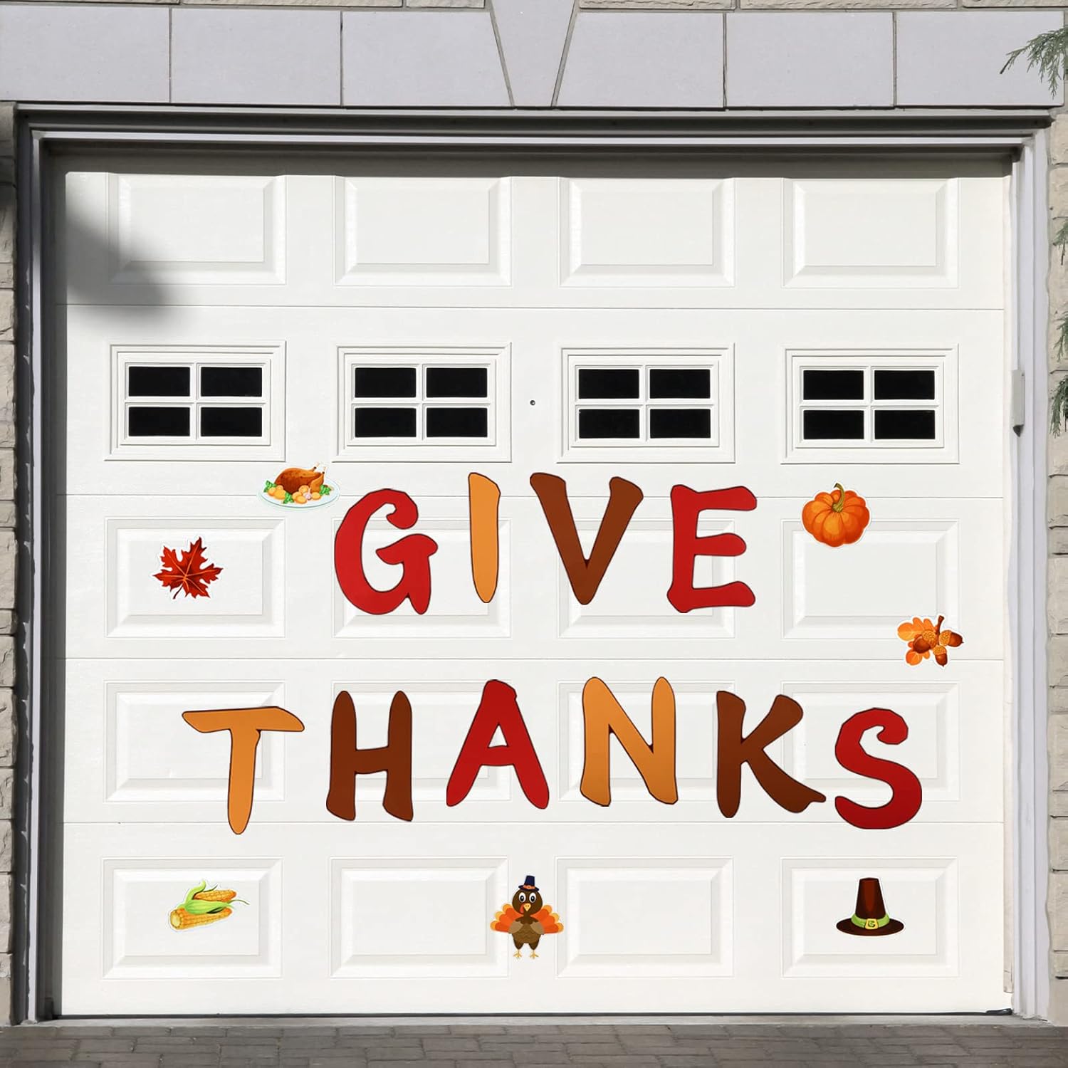 Garage Door Decorations - Konohan Thanksgiving Garage Door Decoration Magnets Give Thanks Refrigerator Turkey Pumpkin Decorations Magnetic Window for Car Decor