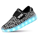 RioRand Kids Lights Up Sneakers Boys Girls Flashing Rechargeable Dance Shoes Ath
