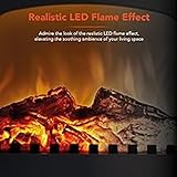 Warmlite Wingham Log Effect Stove with Realistic LED Flame 2000W Black WL46019 view 3