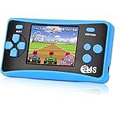 X-JOYKIDS Handheld Game for Kids Ages 4-10, 2025 Upgraded, 142 Classic Mini Games, TV Output, 2.5" LCD Screen, Portable Arcade System, Birthday for Children-Blue