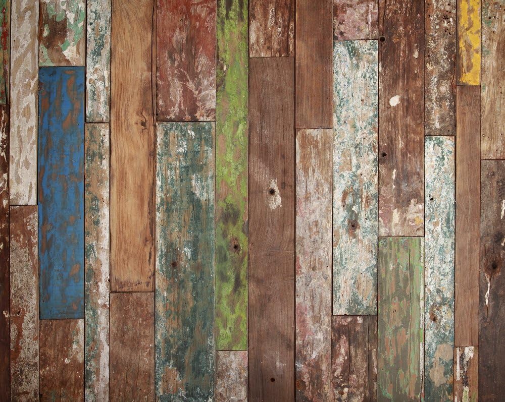 ohpopsi Weathered Wood Extra Large Wall Mural, Paper Multicolour, 56.5x10x10 cm