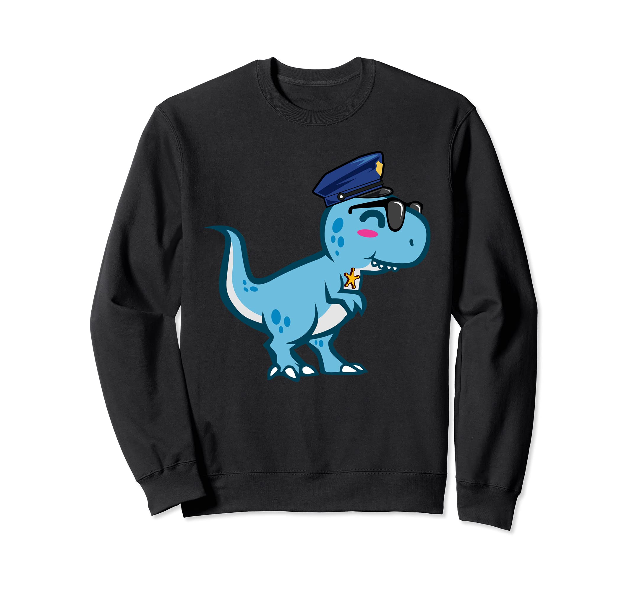 Police Officer Cop Law Enforcement T-Rex Dinosaur Sweatshirt