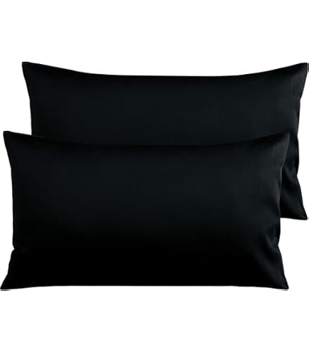 thumbnail image 2 of Elegant Comfort 4-Pack Solid Pillowcases - 1500 Thread Count Microfiber, Standard/Queen, Black 2 of 11