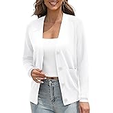 Urban CoCo Women's Classic Open Front Cardigan Sweaters Long Sleeve Button Down Knit Sweater