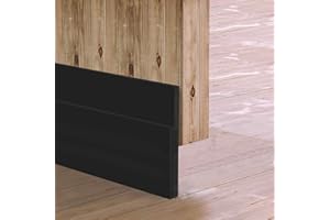 SYSMIE [New Upgrade] Huge Gap Door Draft Stopper,3-2/5"W Widened Door Sweep for Interior and Exterior Doors - Guard Against Drafts, Dust, Noise and Unwanted Animals (3-2/5"W x 39" L, Black)…