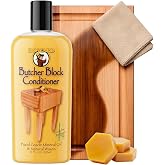Howard Products Butcher Block Conditioner and Food Grade Mineral Oil for Wood Cutting Boards, 12 Fl Oz - Enhanced Wood Care