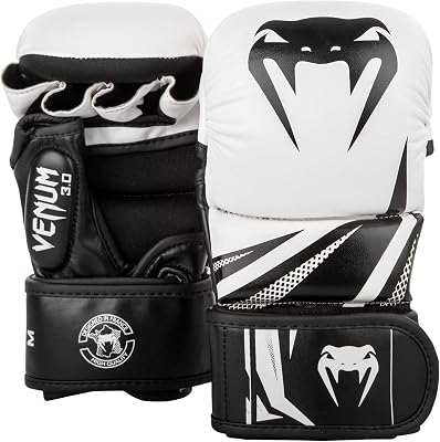 Challenger 3.0, Guantoni Da mma Sparring Unisex Adulto, Bianco/Nero, M