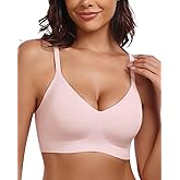 HORISUN Womens Wireless Seamless Pullover Bra with Soft Support Vest No Underwire Criss Cross Back T Shirt Bra