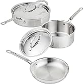 Hestan ProBond Luxe 5-Piece Professional Clad Stainless Steel Cookware Set