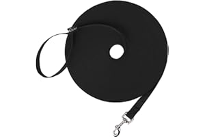 Hi Kiss Dog/Puppy Obedience Recall Training Agility Lead/ Leash - 15ft 20ft 30ft 50ft 100ft - Great for Play, Camping, or Bac