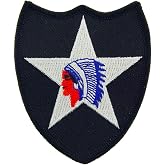 United States Army 2nd Infantry Division, Full Color, Embroidered Patch with Iron-On Adhesive