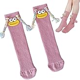Cartoon Monster Socks Funny Crazy Socks for Boys and Girls 3D Novelty Silly Ugly Quirky Sock with Eyes Sausage Mouth Braid