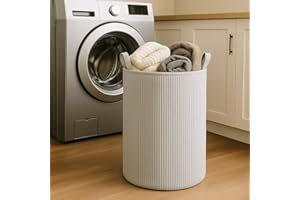 PUTSKA Laundry Basket Hamper – Blanket Basket for organizing, Décor and Toys, Clothes Hamper – Perfect for Baby and Kids Room, Nursery, Bedroom, Bathroom, Living Room – Extra large, Grey