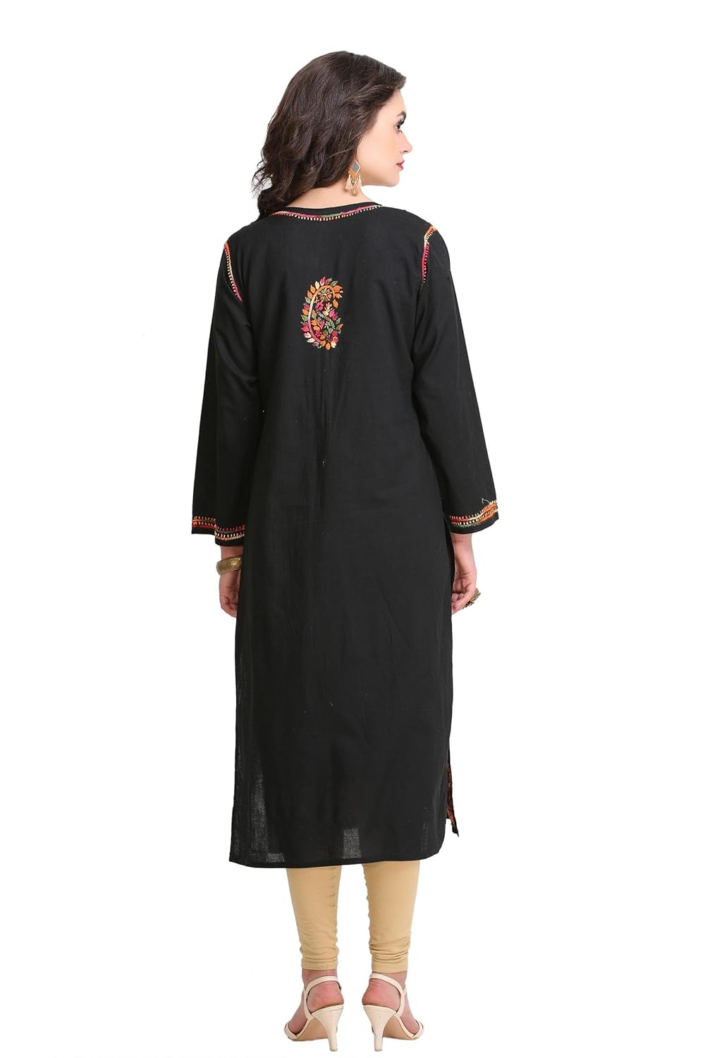 ada women's cotton kurti (a188048_black)