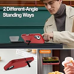 AICase for iPhone 16 Case with Built-in Stand,Tripe