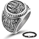 BAVIPOWER Celtic Bear Paw Viking Ring for Men 316L Stainless Steel Norse Scandinavian Vikings Jewelry (8)