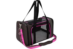 Aivituvin Dog Carrier Airline Approved Soft Sided Pet Carriers, Collapsible Travel Cat Carrier for Medium Cats and Puppies (R