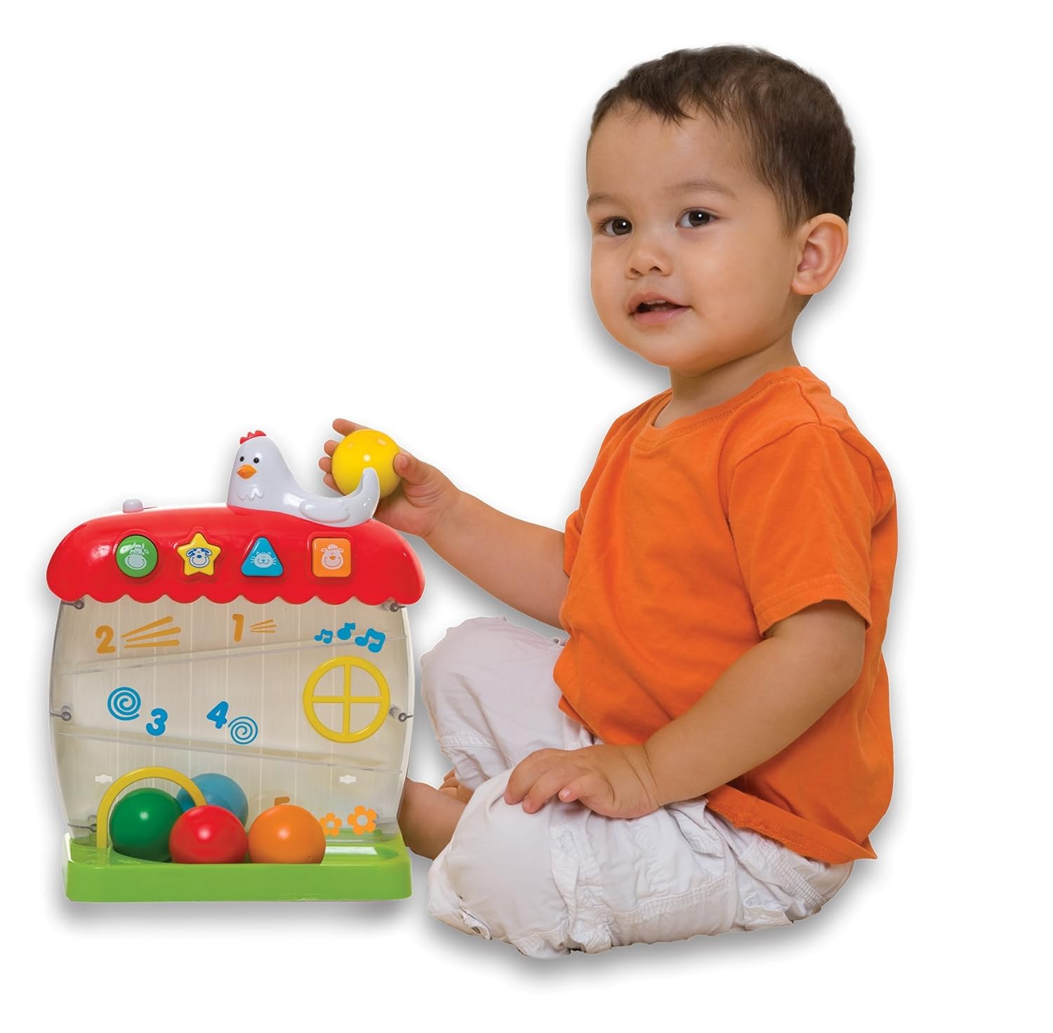 small baby playing toys