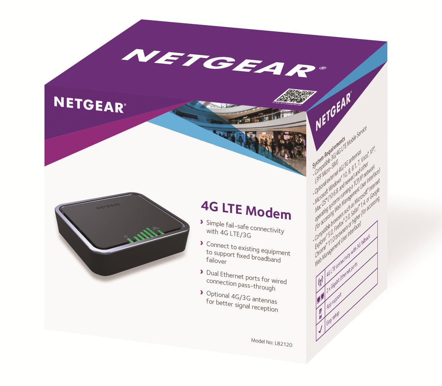 NETGEAR 4G LTE Modem with Two Gigabit Ports Instant