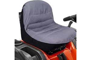 VIRTIONZ Universal Riding Lawn Mower Seat Cover, Compatible with John Deere, Craftsman, Cub Cadet, Kubota, Waterproof Seat Cover Fits Tractor seat backrests 12.5" - 14" H - Without Armrests