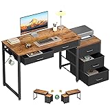 ODK Computer Desk with 5 Drawers, 53 Inch Office